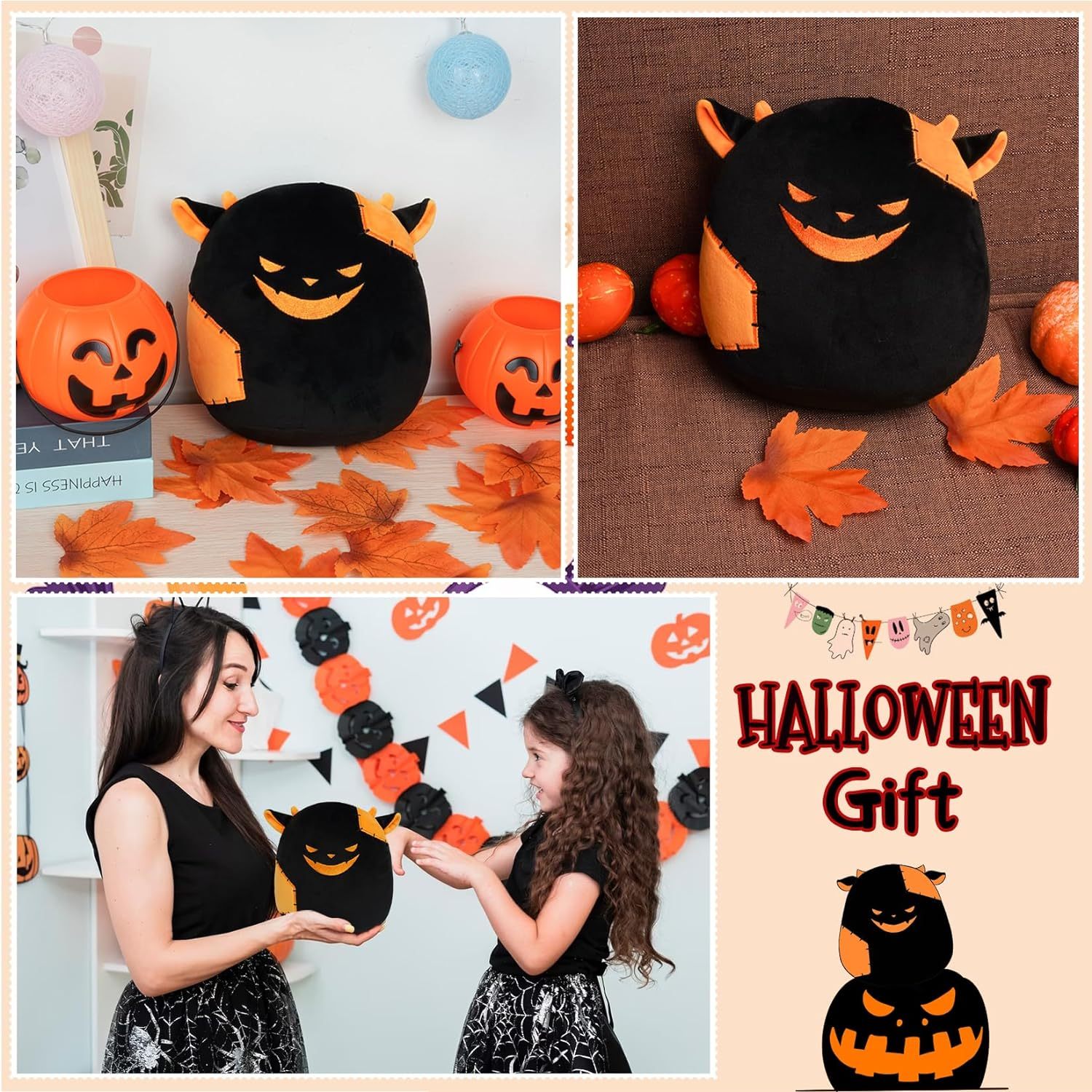 Kawaii Stuffed Cow Toy Plush Doll for Kids Girls Boys Decorations