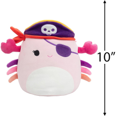 10" Pirate Crab Soft Stuffed Animal Toy for Kids Girls Boys