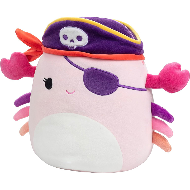 10" Pirate Crab Soft Stuffed Animal Toy for Kids Girls Boys
