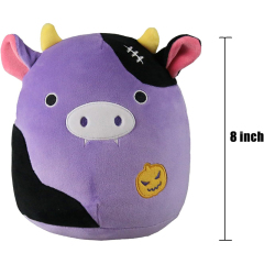 8'' Purple Cow Animal Soft Stuffed Plush Toy for Girlfriend Kids Gift Birthday