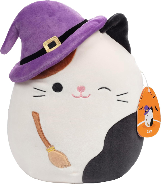 10"  Cat with Witch Hat Cute and Soft Kitty Stuffed Animal Toy