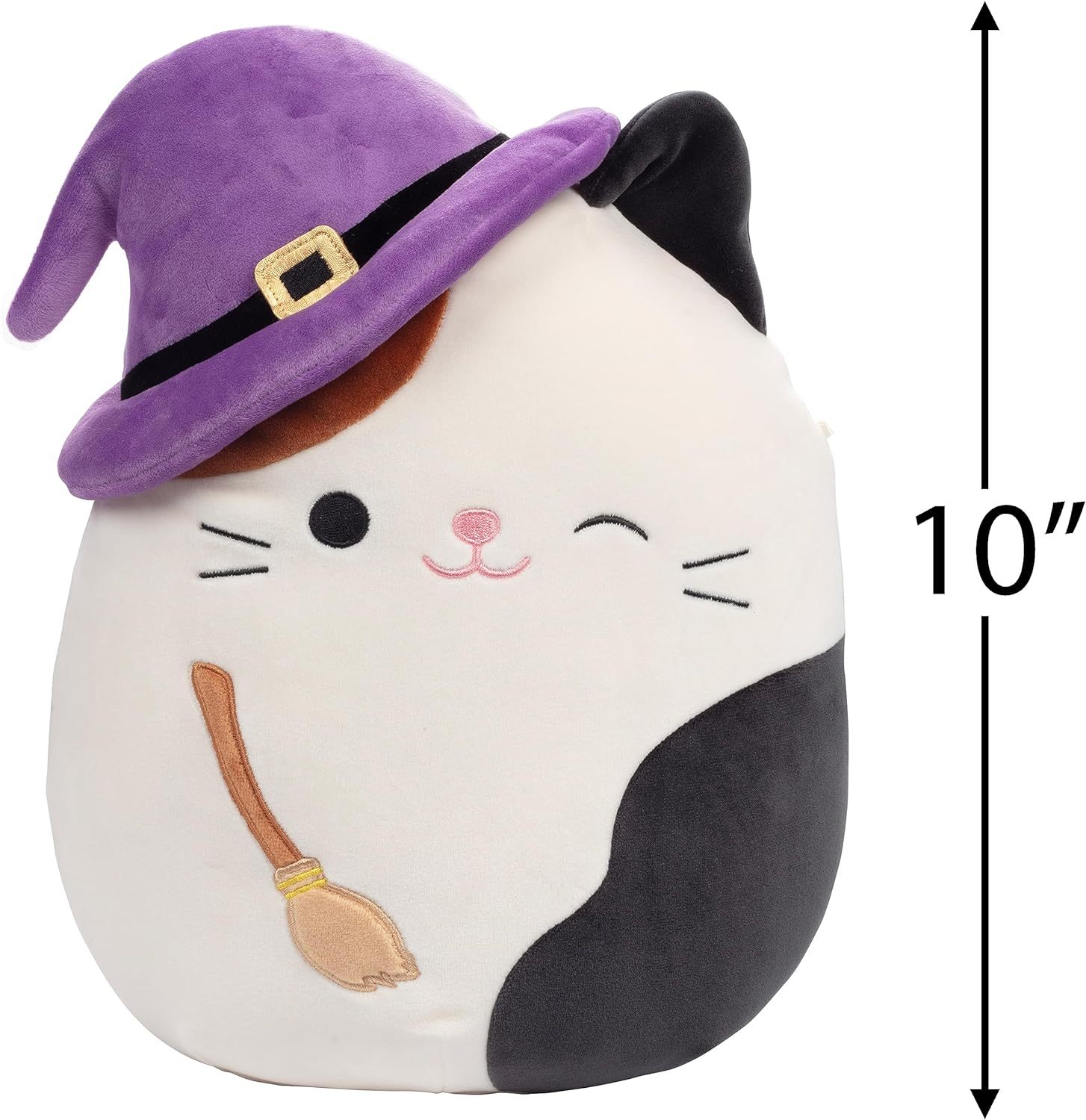 10"  Cat with Witch Hat Cute and Soft Kitty Stuffed Animal Toy