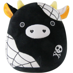 Halloween Black Cow Plush Pillow Toy Cute Soft Cow Stuffed Animals