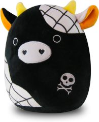 Halloween Black Cow Plush Pillow Toy Cute Soft Cow Stuffed Animals