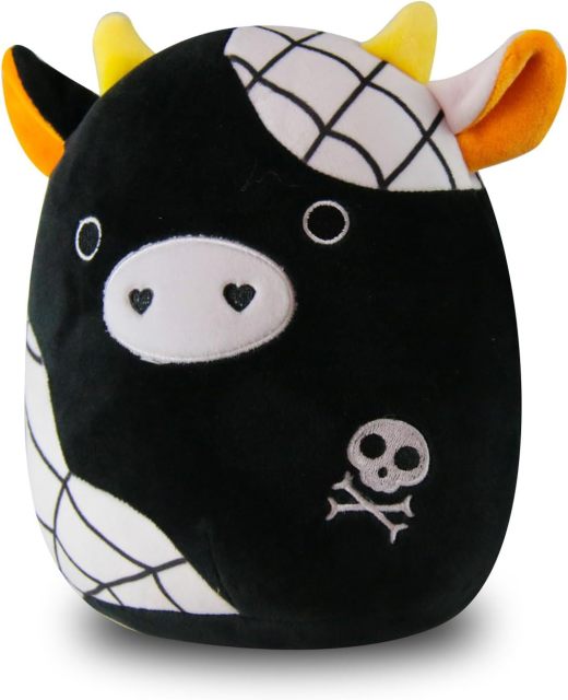 Halloween Black Cow Plush Pillow Toy Cute Soft Cow Stuffed Animals