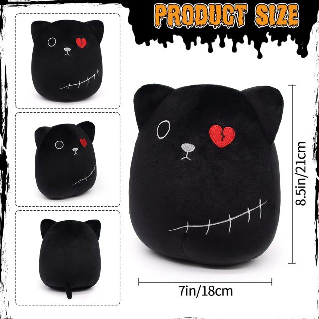 8 inch Halloween stuffed Animals Plush Cat Toys for kids