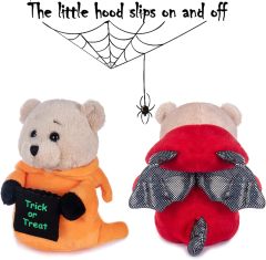 9" Devil Stuffed Animal Teddy Bear Plush Ghost Stuffed Devil Toy with Pumpkin
