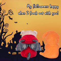 9" Devil Stuffed Animal Teddy Bear Plush Ghost Stuffed Devil Toy with Pumpkin