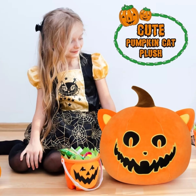 Cute Fluorescent Stuffed Super Soft Pumpkin  Plush Toy