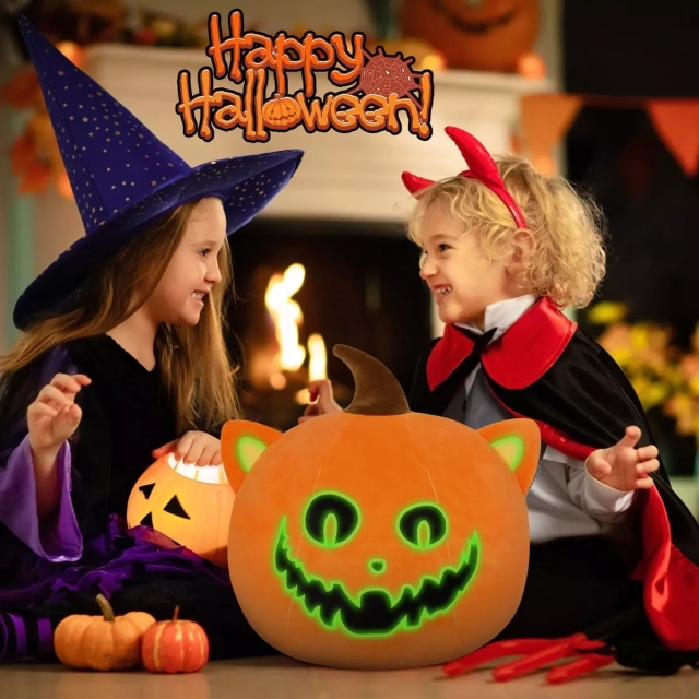 Cute Fluorescent Stuffed Super Soft Pumpkin  Plush Toy