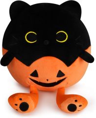Soft Pumpkin Cat Stuffed Toy for Children Halloween Decoration