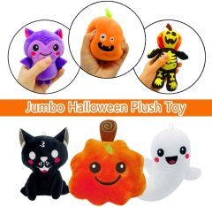 6 Pack Halloween Stuffed Plush Set Soft Pumpkin Toys Gift for Kids Girls Party Favors