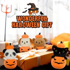 Halloween Pumpkin Stuffed Animal Keychain 4 pcs Plush Pumpkin Set