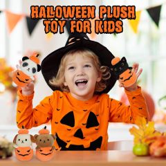 Halloween Pumpkin Stuffed Animal Keychain 4 pcs Plush Pumpkin Set
