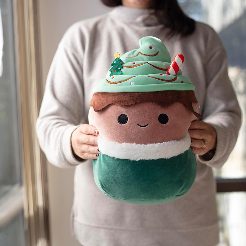 10" Peppermint Latte Plush Collectible Soft Squishy Holiday Stuffed Animal Toy