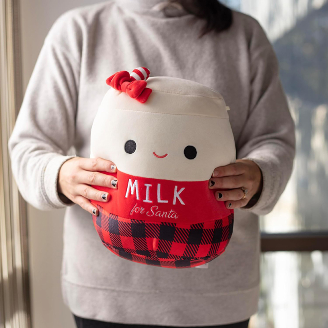 10" Milk for Santa Plush Collectible Soft Squishy Milk Stuffed Animal Toy
