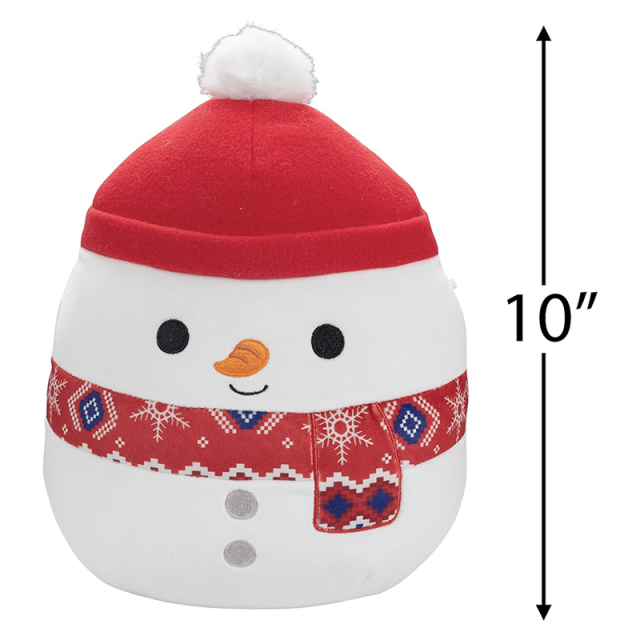10" Snowman Winter Plush Collectible Soft Squishy Stuffed Animal Toy
