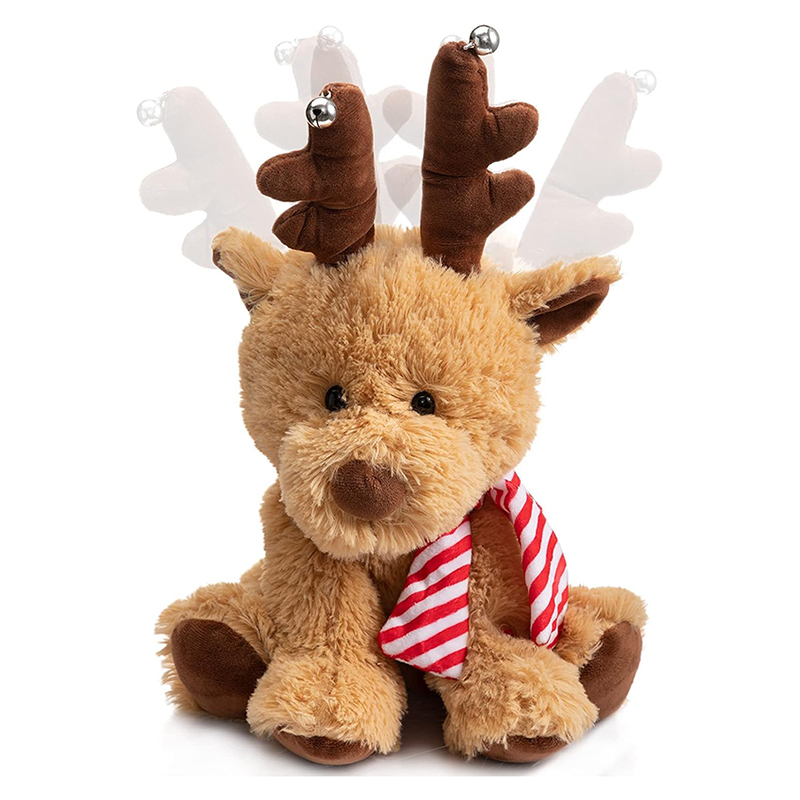 Animated Christmas Plush Reindeer Stuffed Animal Singing and Dancing Deer Toy for Kids