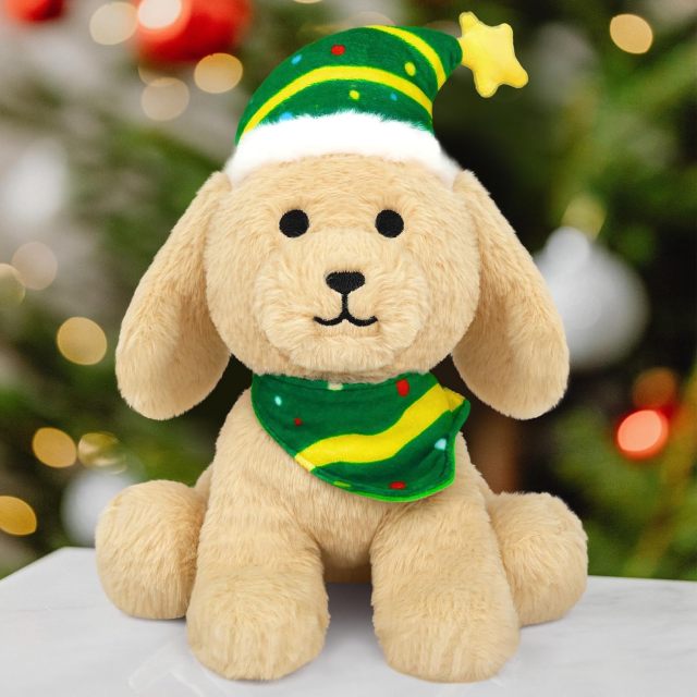 Christmas Stuffed Animal Cute Plush Dog Puppy Doll for Kids Boys Girls