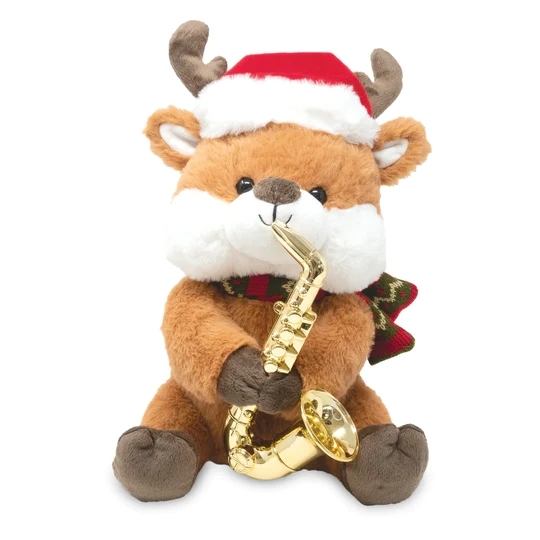 New Design Cute Reindeer Plush Toys with Saxophone