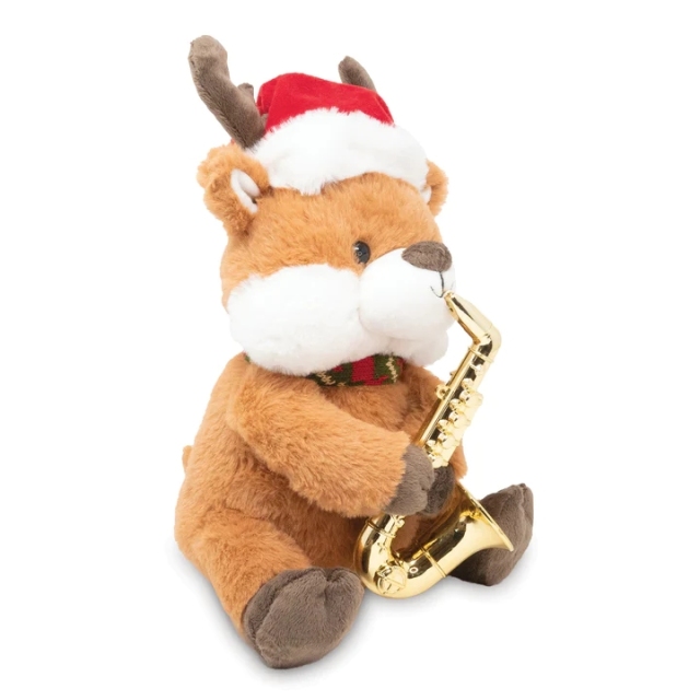 New Design Cute Reindeer Plush Toys with Saxophone
