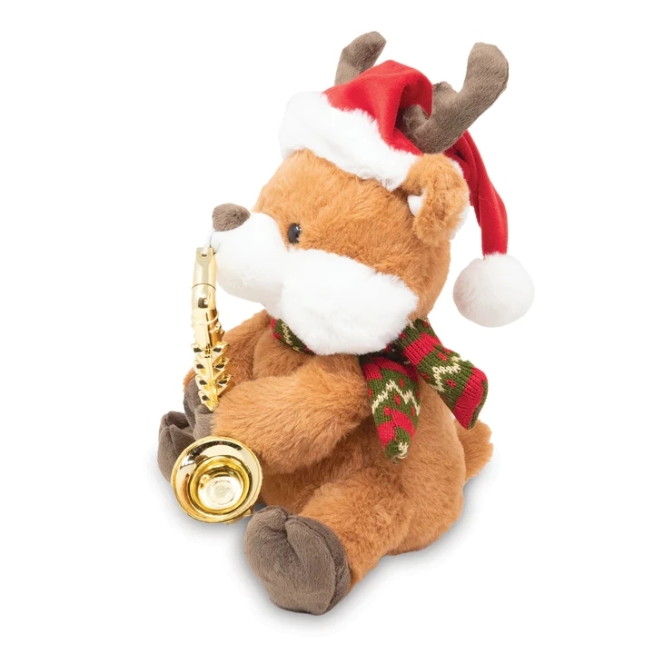 New Design Cute Reindeer Plush Toys with Saxophone