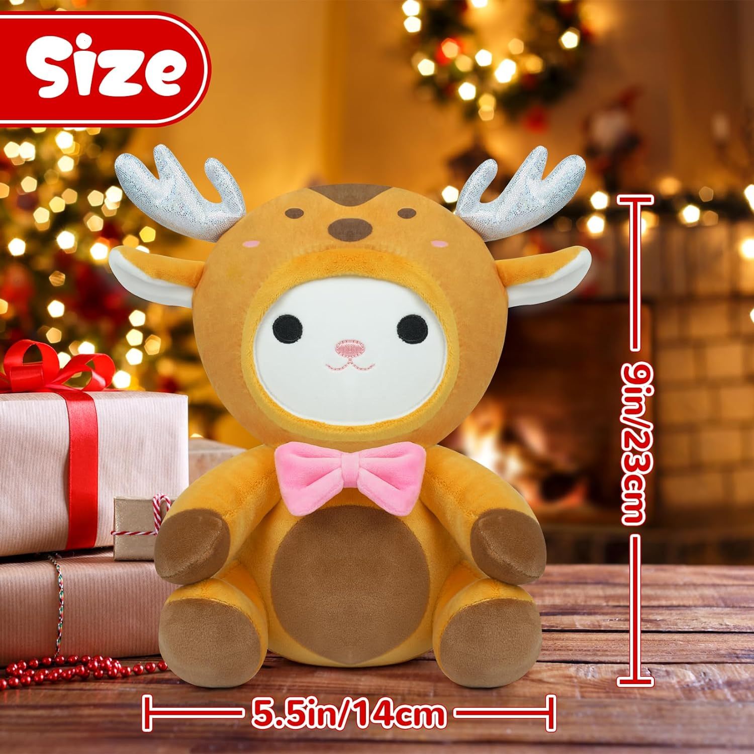 9in Christmas Cat Plush Xmas Cat Stuffed Animals Doll Toys
