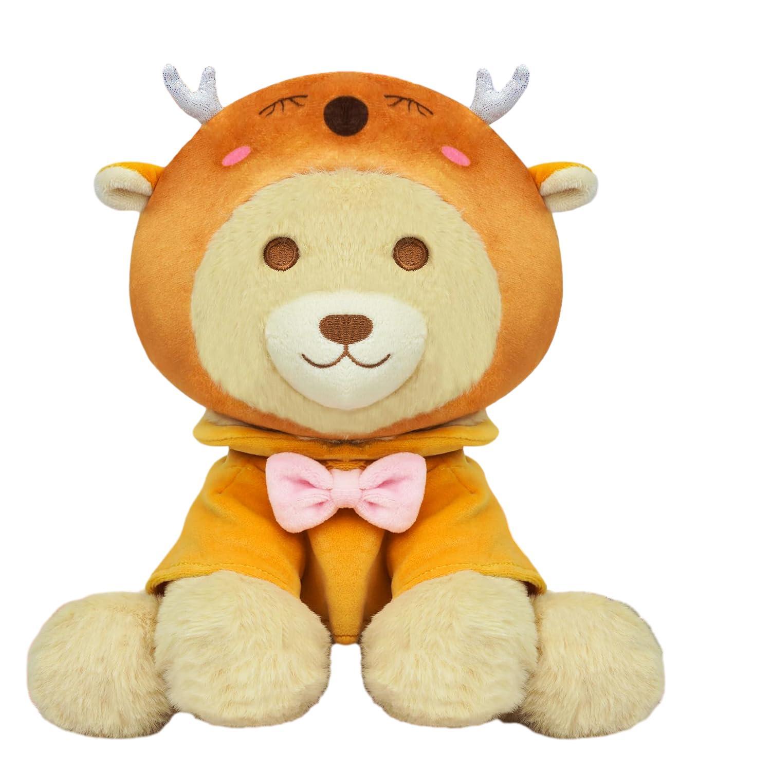 9in Christmas Plush Dog Reindeer Elk Plush Kawaii Stuffed Dog Doll Toy