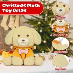 9in Christmas Plush Dog Reindeer Elk Plush Kawaii Stuffed Dog Doll Toy