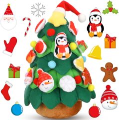 12 Pcs Christmas Tree Plush Set Christmas Tree Stuffed Plush Gifts Santa Claus Snowmen DIY Plush