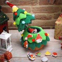 12 Pcs Christmas Tree Plush Set Christmas Tree Stuffed Plush Gifts Santa Claus Snowmen DIY Plush