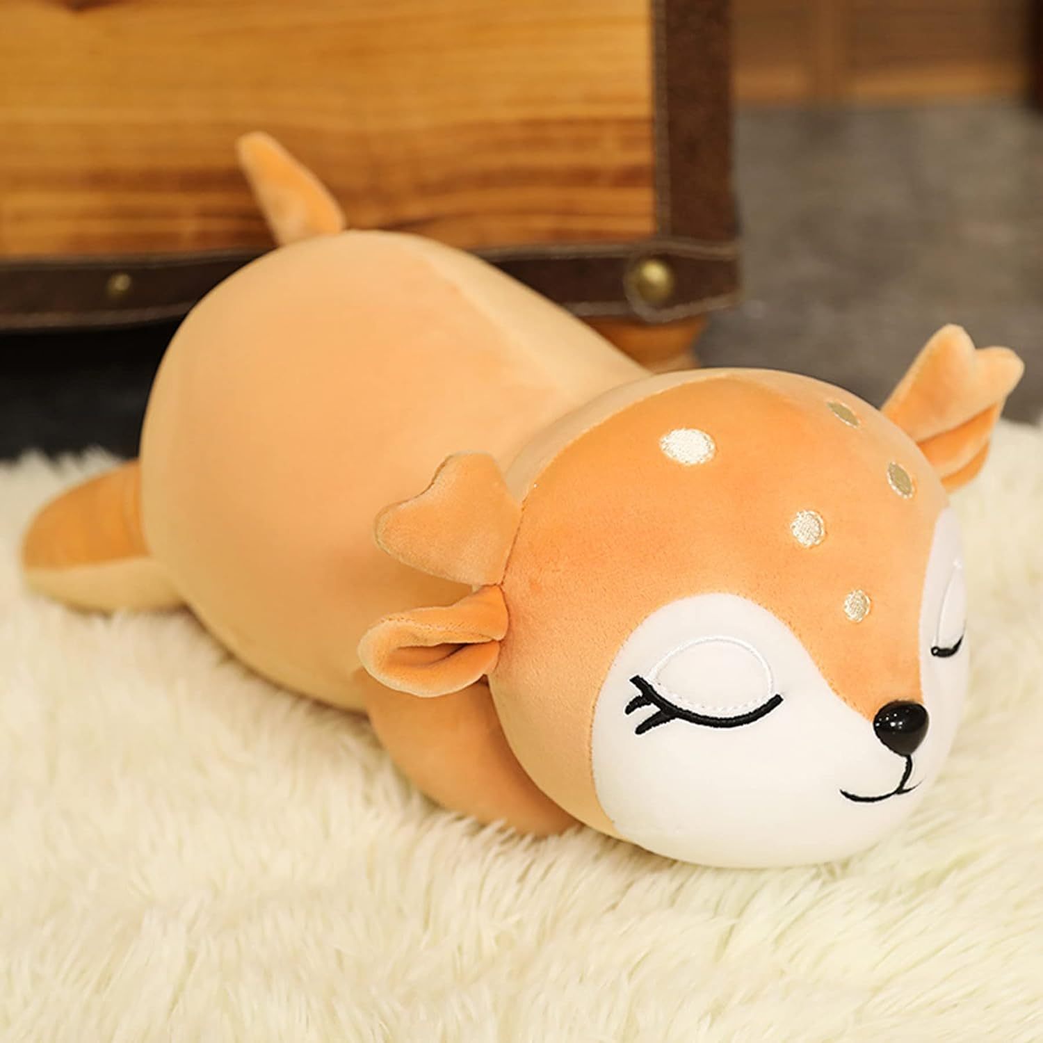 Plush Deer Stuffed Animals Toys Dolls Gifts for Kids Boys Girls 11 Inches (Laydown)