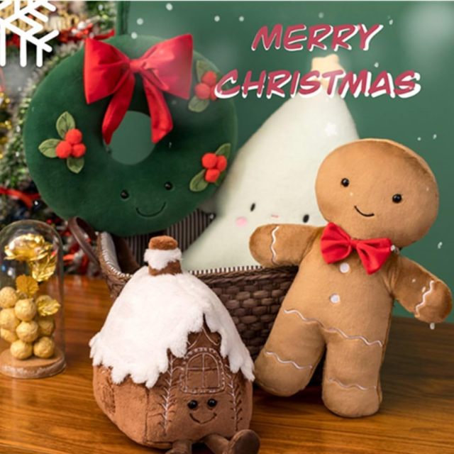 40cm Gingerbread Man Plush Toys Christmas Pillow Plush
