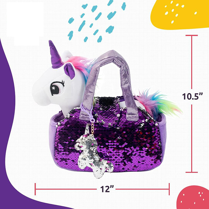 Plush Pet Set with Purse Unicorn Toys Stuffed Animal