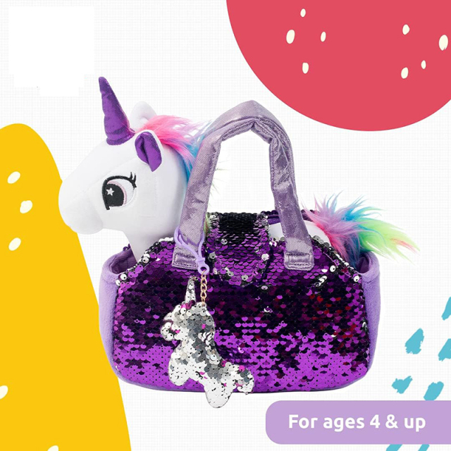 Plush Pet Set with Purse Unicorn Toys Stuffed Animal