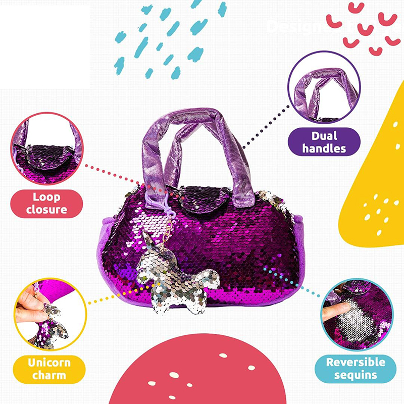 Plush Pet Set with Purse Unicorn Toys Stuffed Animal