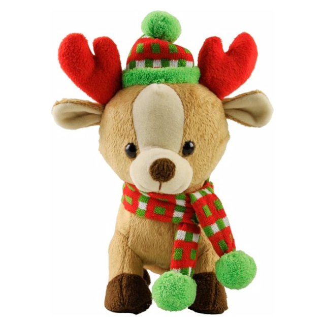 Rock And Roll Rider Dancing Christmas Reindeer Stuffed Animal