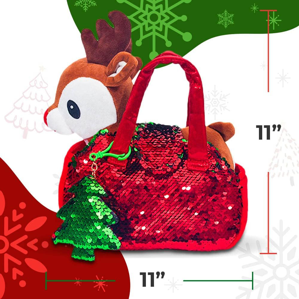 Reindeer Stuffed Animal Plush Pet Set Stuffed Toy with Purse