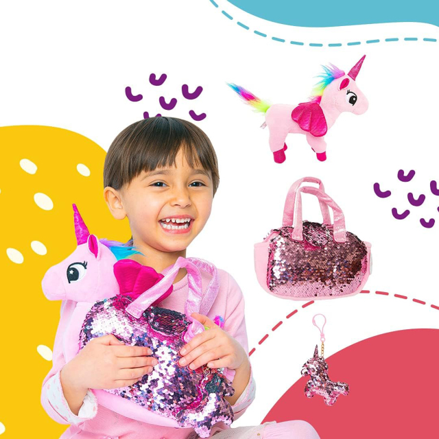 3 Piece Plush Unicorn Playset Cute Unicorn Stuffed Animals