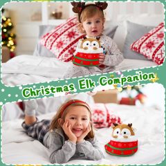 9.5 Inches Cute Christmas Stuffed Animal Elk Plush Reindeer Toy