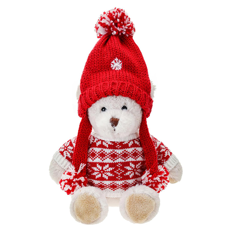 10 Inches Christmas Teddy Bear Stuffed Animal Plush Soft Toys Cuddly Dolls