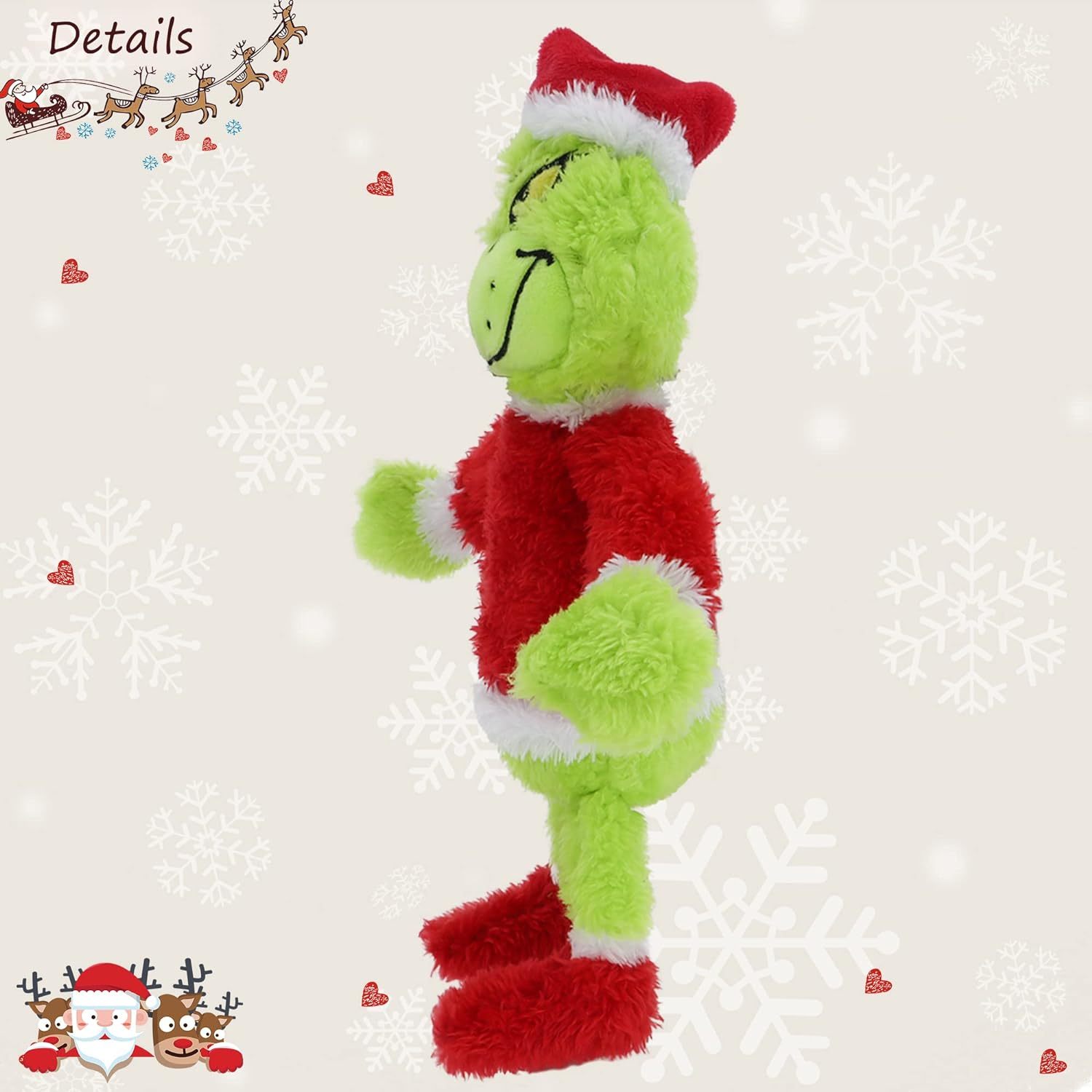 Christmas Green Monster Plush Toys Delightful Gift (Grinch)