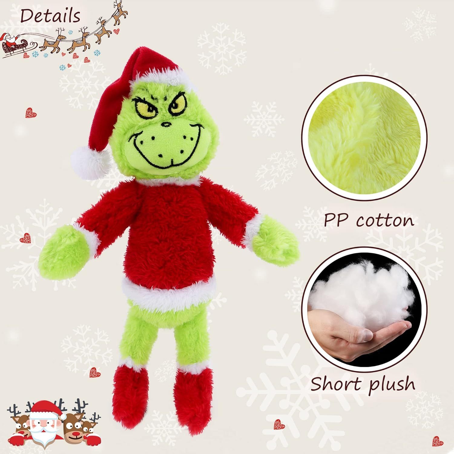 Christmas Green Monster Plush Toys Delightful Gift (Grinch)