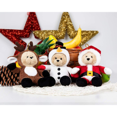 High Quality Bears Pack of 3 Teddy Bears Christmas Decorations Stuffed Animal