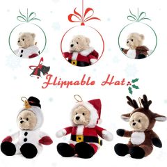 High Quality Bears Pack of 3 Teddy Bears Christmas Decorations Stuffed Animal