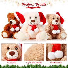 6 Pieces Bear Bulk Stuffed Animal Baby Shower Bear Plush Toys Soft Cute Bear Easter Graduation Gifts