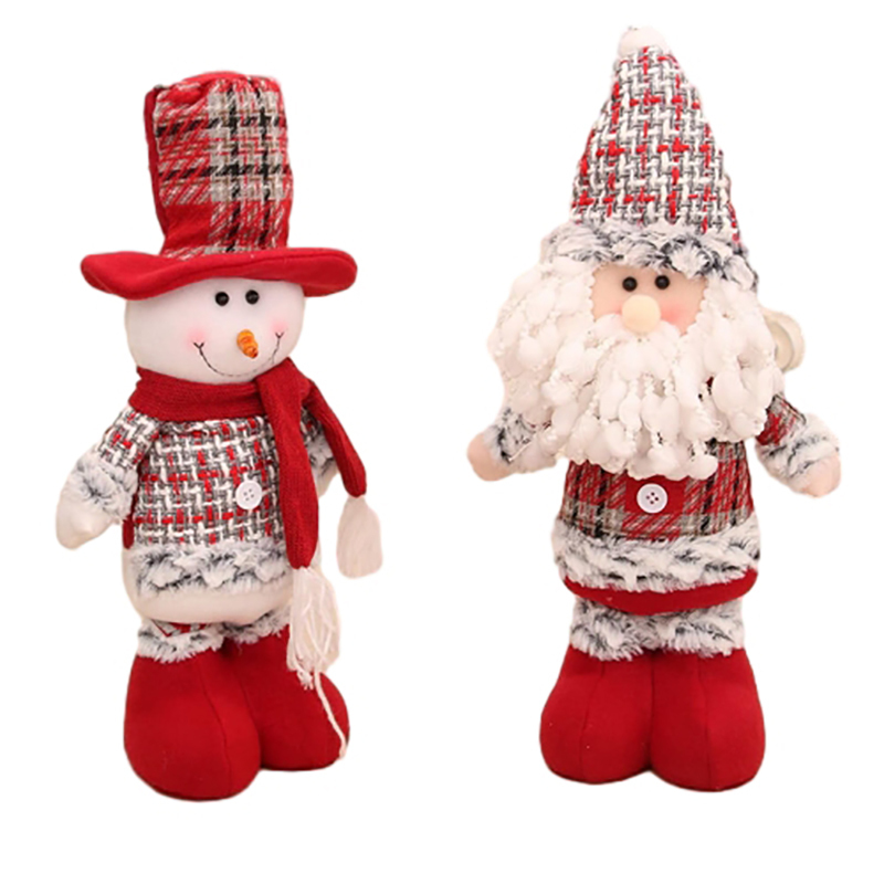 Christmas Doll Santa Claus Snowman 22.0 inches Standing Stretchable Stuffed Toy