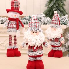 Christmas Doll Santa Claus Snowman 22.0 inches Standing Stretchable Stuffed Toy