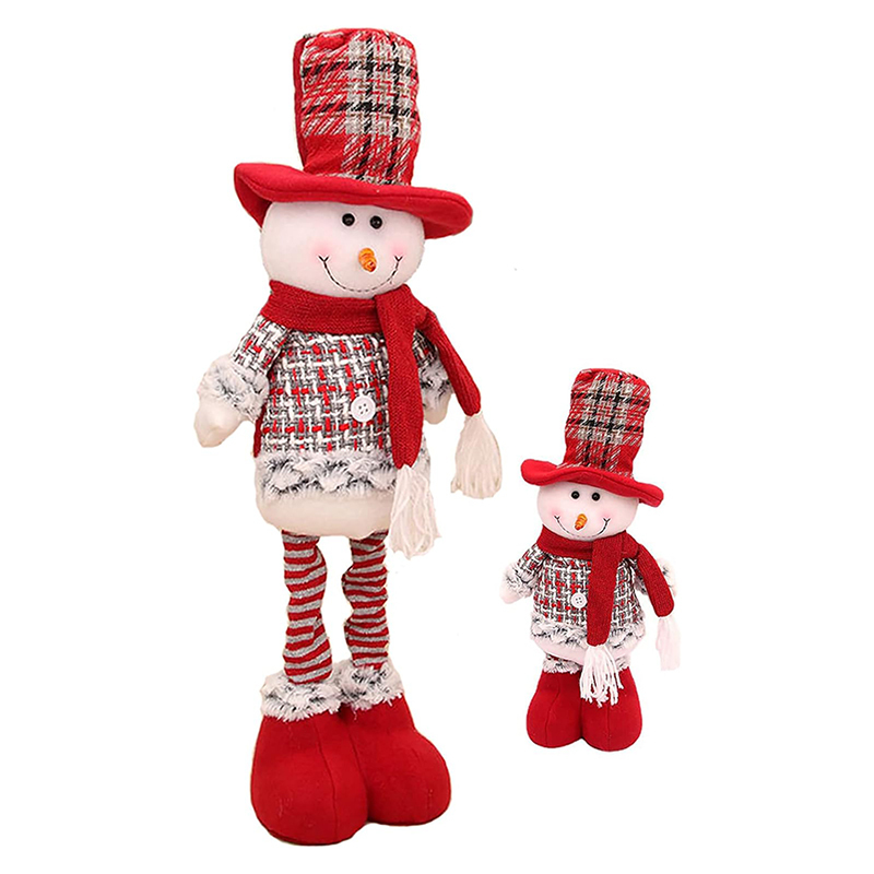 Christmas Doll Santa Claus Snowman 22.0 inches Standing Stretchable Stuffed Toy