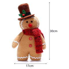 Christmas Gingerbread Stuffed Animal 12 Inch Gingerbread Man Shaped Pillow